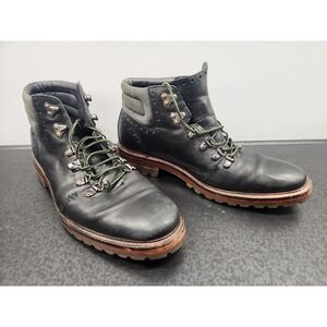 Johnston & Murphy J&M 1850 Karnes Alpine 20-7677 Men's Black Leather Boots‎ Sz 8